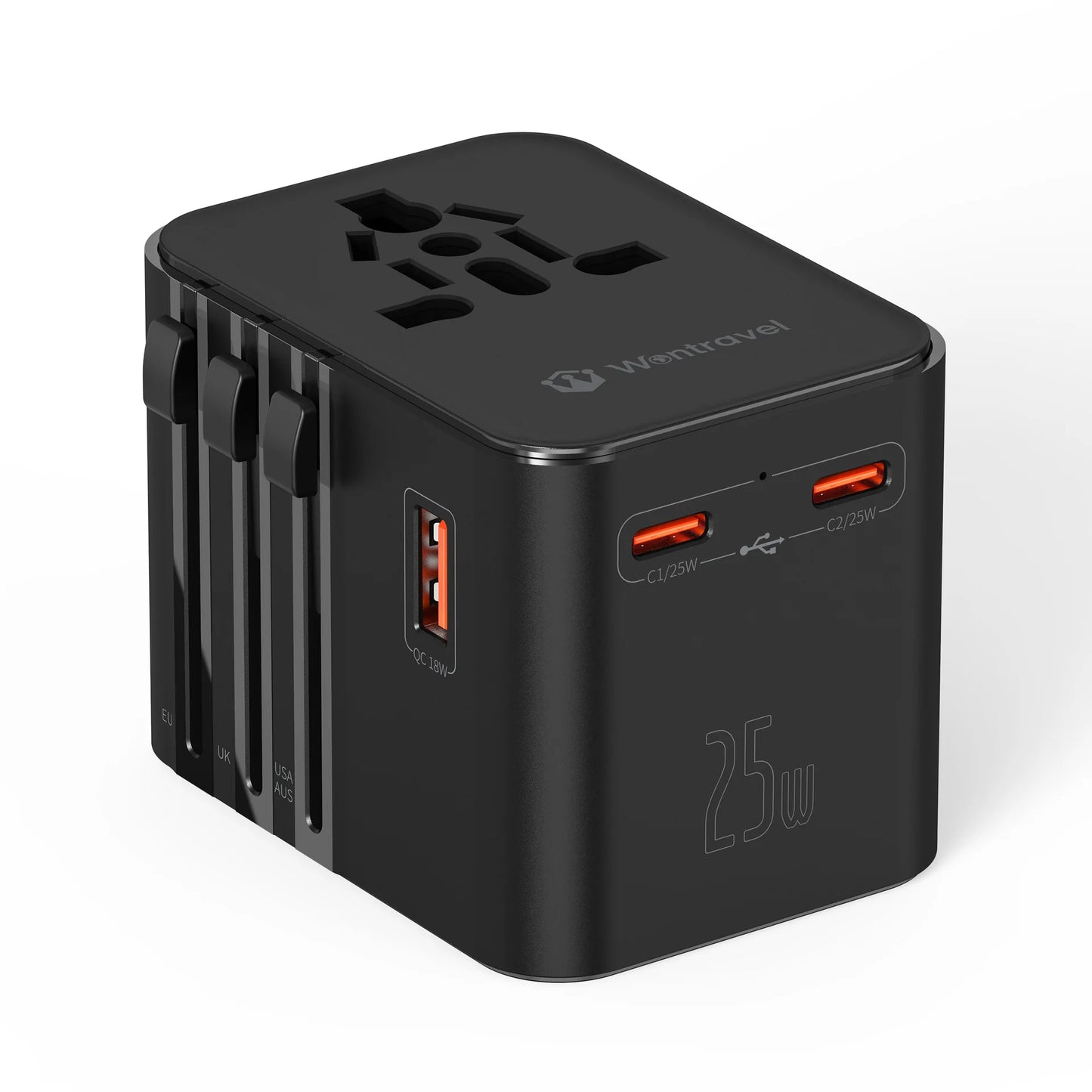 Adaptateur universel rapide – Recharge jusqu’à 6 appareils en même temps, partout dans le monde