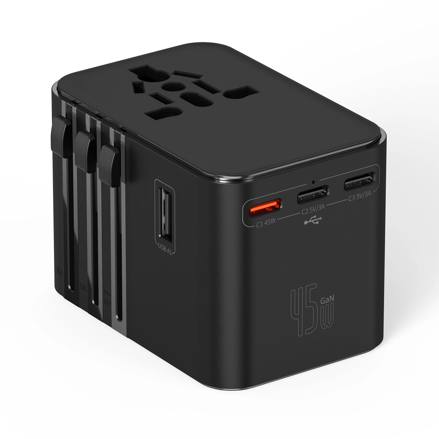 Adaptateur universel rapide – Recharge jusqu’à 6 appareils en même temps, partout dans le monde