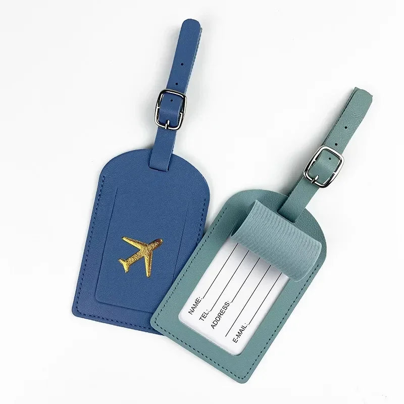Étiquette de Valise Luxe en Cuir – Nom & Adresse