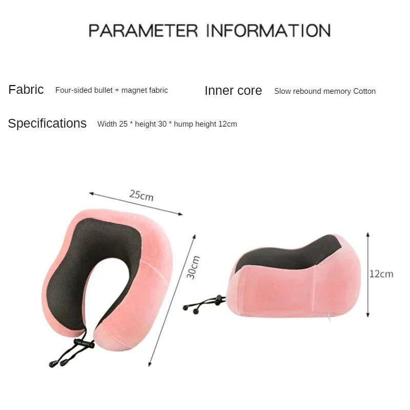 Oreiller de voyage mémoire de forme – Confort cervical pour avion, train et voiture