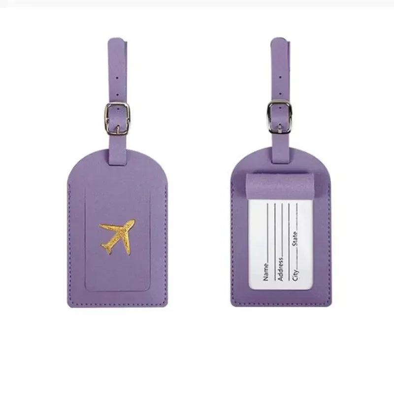 Étiquette de Valise Luxe en Cuir – Nom & Adresse
