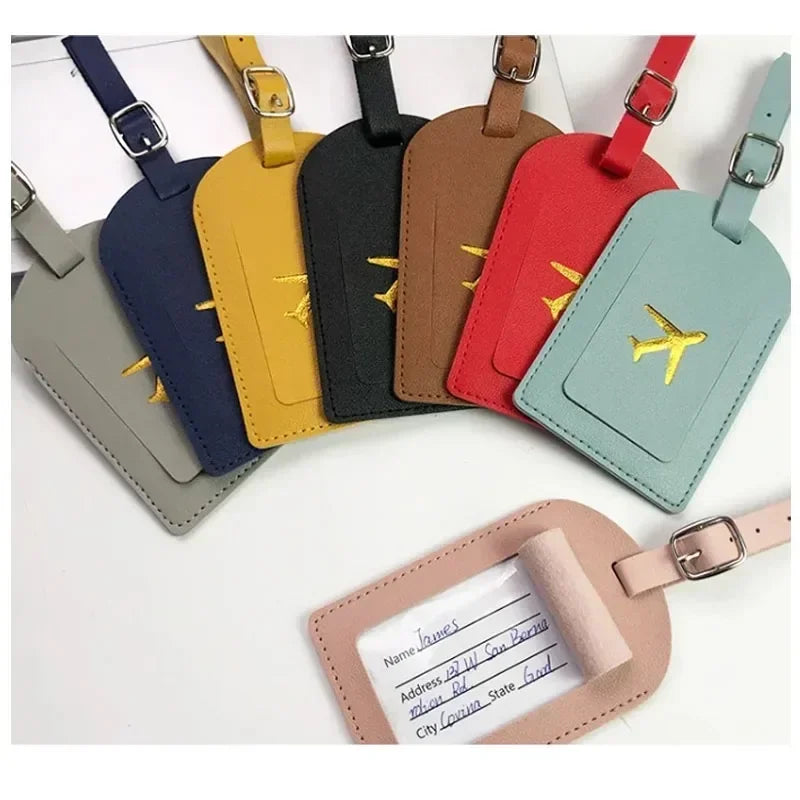 Étiquette de Valise Luxe en Cuir – Nom & Adresse