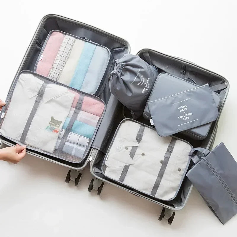 Organisateur valise 7 pièces – Rangez vêtements, chaussures et accessoires comme un pro