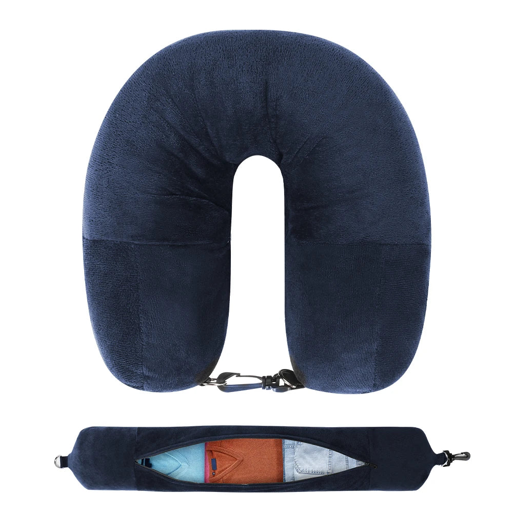 Oreiller de Voyage Multifonction – Housse Remplissable & Sac de Rangement