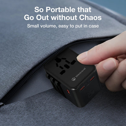 Adaptateur universel rapide – Recharge jusqu’à 6 appareils en même temps, partout dans le monde
