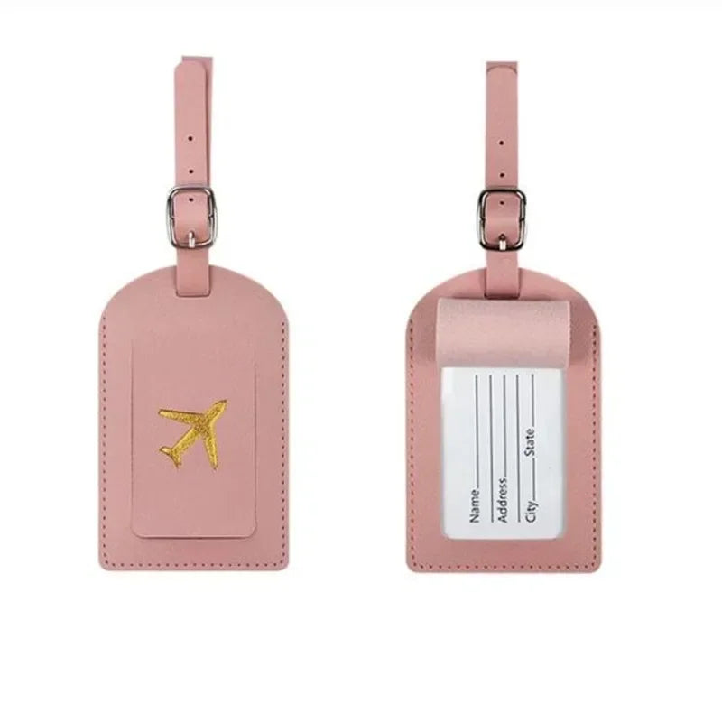 Étiquette de Valise Luxe en Cuir – Nom & Adresse