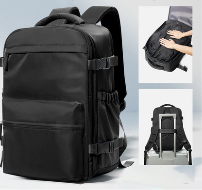 Sac à dos de voyage extensible – Grande capacité avec compartiment ordinateur et rangement sous vide