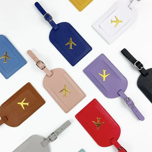 Étiquette de Valise Luxe en Cuir – Nom & Adresse