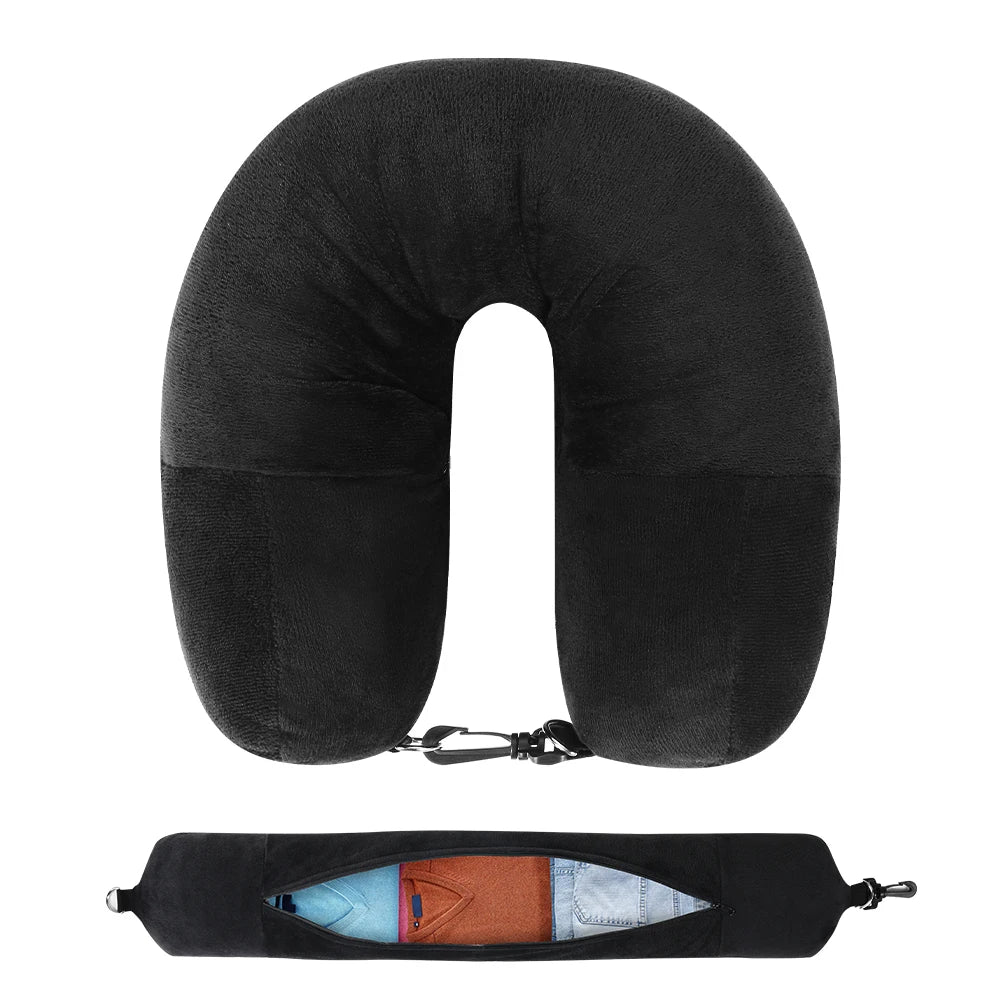 Oreiller de Voyage Multifonction – Housse Remplissable & Sac de Rangement