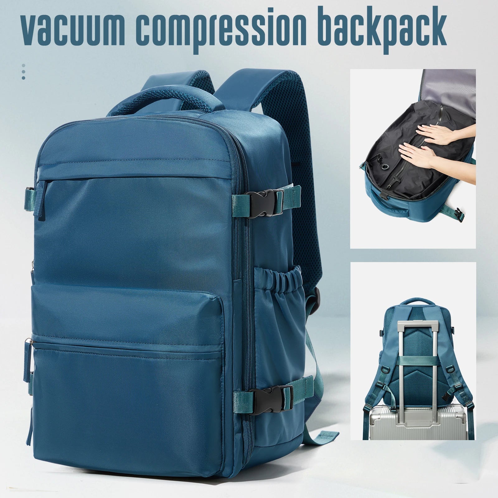 Sac à dos de voyage extensible – Grande capacité avec compartiment ordinateur et rangement sous vide