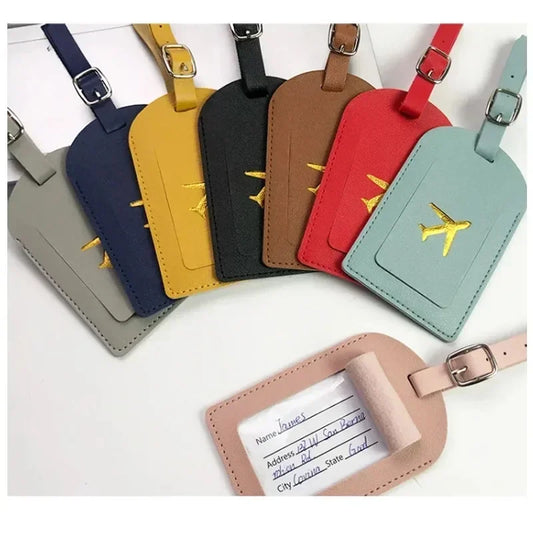Étiquette de Valise Luxe en Cuir – Nom & Adresse