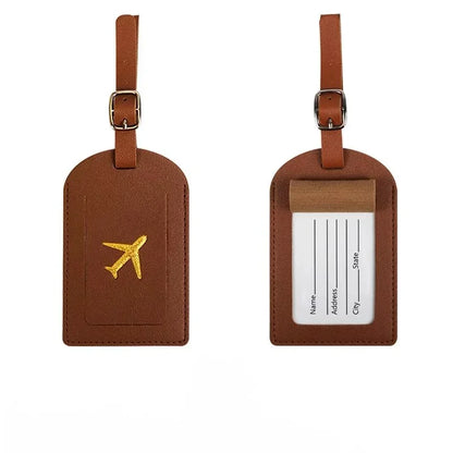 Étiquette de Valise Luxe en Cuir – Nom & Adresse
