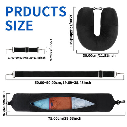 Oreiller de Voyage Multifonction – Housse Remplissable & Sac de Rangement