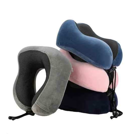 Oreiller de voyage mémoire de forme – Confort cervical pour avion, train et voiture