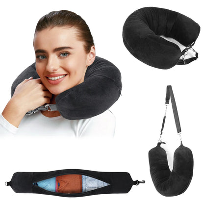 Oreiller de Voyage Multifonction – Housse Remplissable & Sac de Rangement